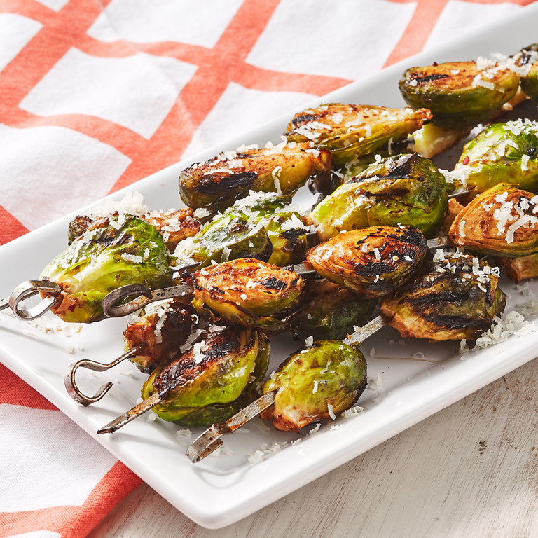 Grilled Brussel Sprouts on Skewers